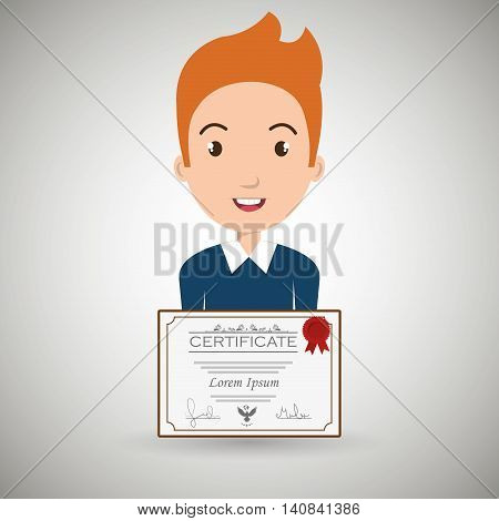 student diploma graduate graphic vector illustration eps 10