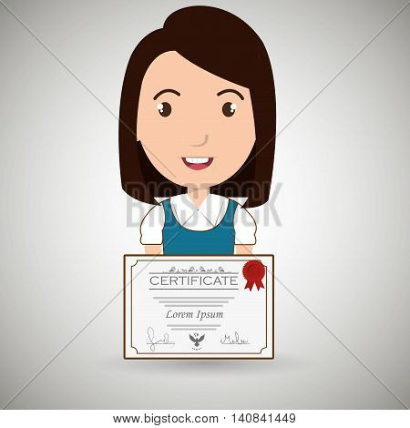 student diploma graduate graphic vector illustration eps 10