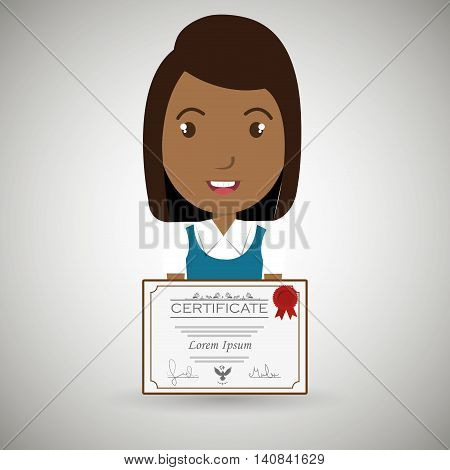 student diploma graduate graphic vector illustration eps 10