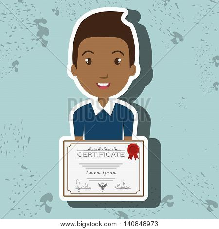 student diploma graduate graphic vector illustration eps 10