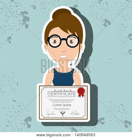student diploma graduate graphic vector illustration eps 10