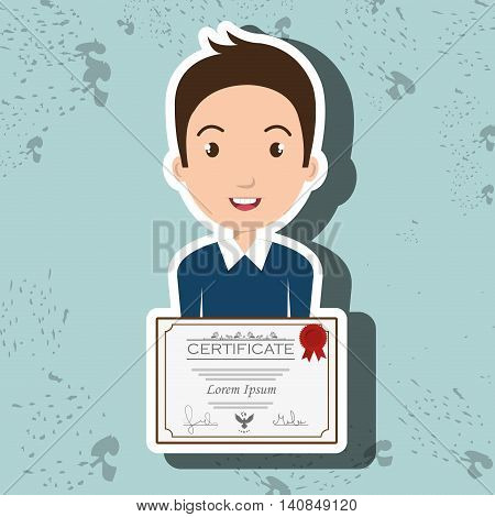 student diploma graduate graphic vector illustration eps 10