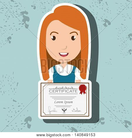 student diploma graduate graphic vector illustration eps 10