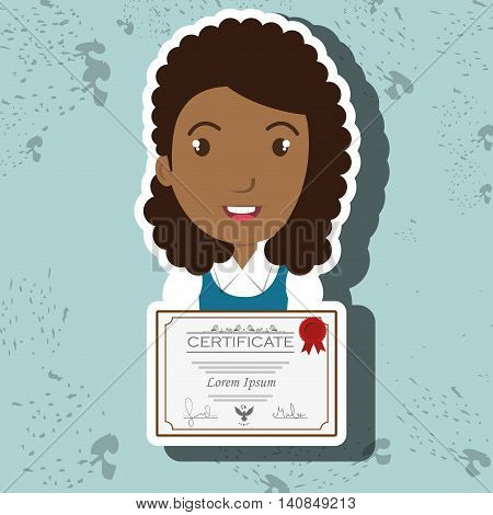 student diploma graduate graphic vector illustration eps 10