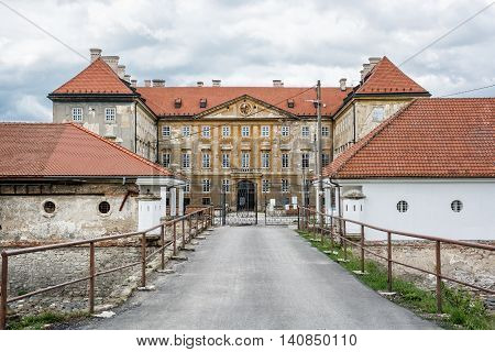 Beautiful castle in Holic Slovak republic. Cultural heritage. Architectural theme. Historical object.