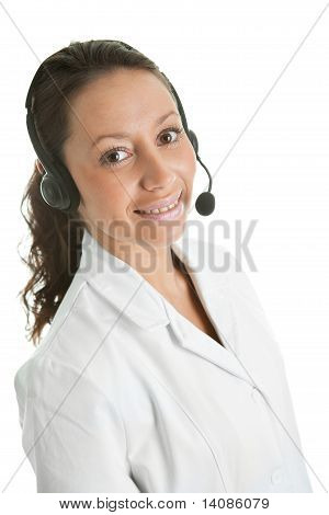 Fröhliche Call-Center-Betreiber