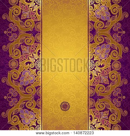 Vector Floral Border In Eastern Style.