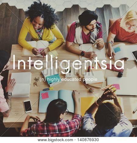 Intelligentsia Highly Educated Literate Knowledge Concept