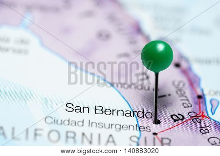 San Bernardo pinned on a map of Mexico