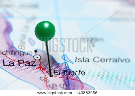 El Triunfo pinned on a map of Mexico