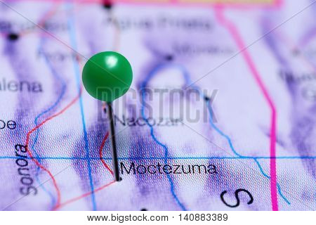 Moctezuma pinned on a map of Mexico
