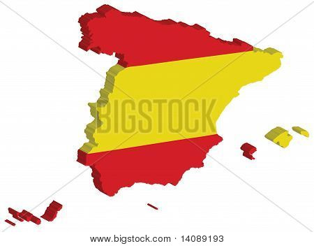 Spanje vlag 3D