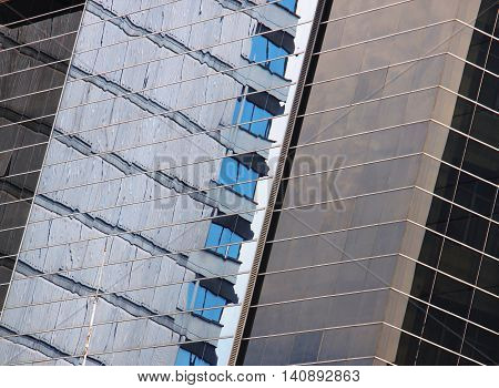 abstract architecture of a modern building skyscraper