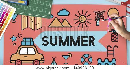 Summer Vacation Holiday Enjoy Concept