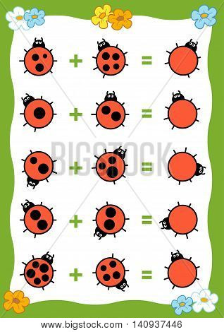 Counting Educational Game For Children. Addition Worksheets