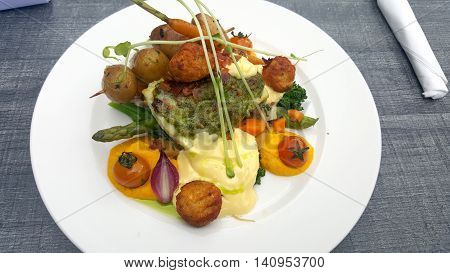 Bacalao with Vegetables, dish Norwegian fine cousine