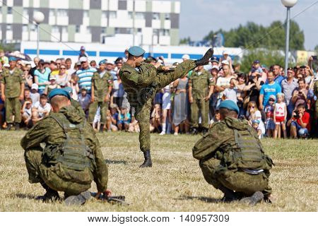 Demonstrations Of Soldiers During The Celebration Of The Airborne Forces