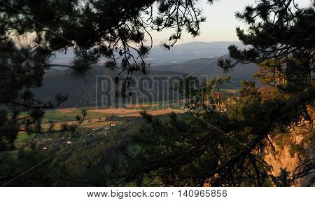 The Alps In Area Near Wiener Neustadt In Summer Sunny Day