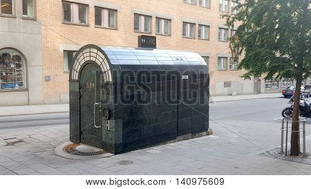 Paid Public toilet in Stockholm, Sweden, Scandinavia