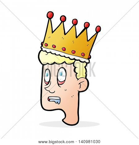 freehand drawn cartoon idiot prince