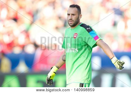 CARSON, CA - JULY 31: David Ospina during the friendly soccer game between Chivas Guadalajara and Arsenal on July 31st 2016 at the StubHub Center.