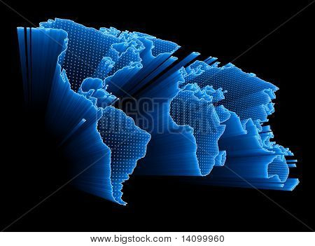 Mappa del mondo digitale