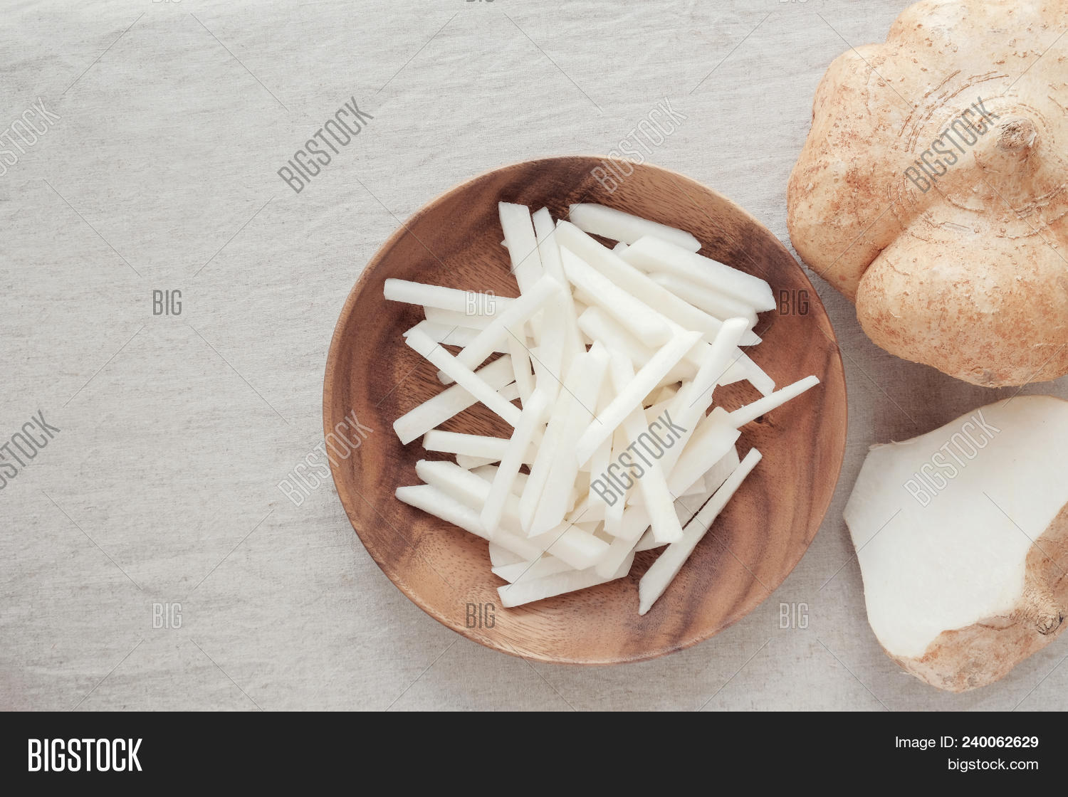 Raw Slice Whole Jicama Image & Photo (Free Trial) Bigstock