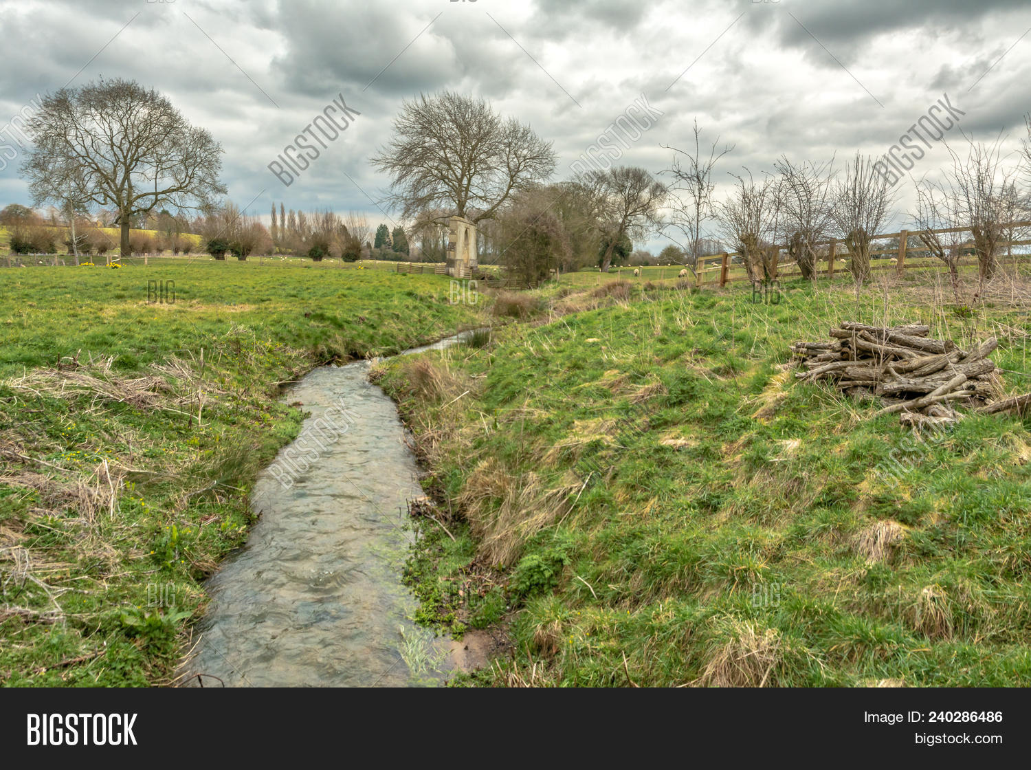 Stream Rural Field On Image & Photo (Free Trial) Bigstock