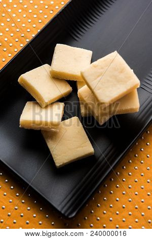 Shrikhand Vadi Or Bar Or Cake Is A Popular Maharashtrian Sweet Food