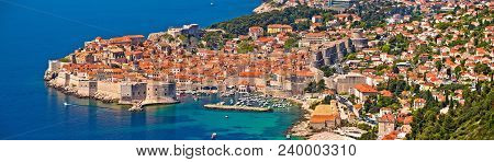 Historic Town Of Dubrovnik Panoramic View, Dalmatia Region Of Croatia
