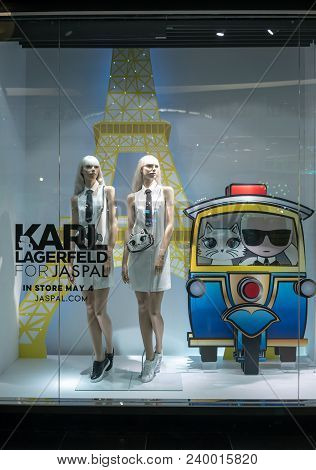Jaspal Shop At Emquatier, Bangkok, Thailand, May 1, 2018 : Luxury And Fashionable Brand Window Displ