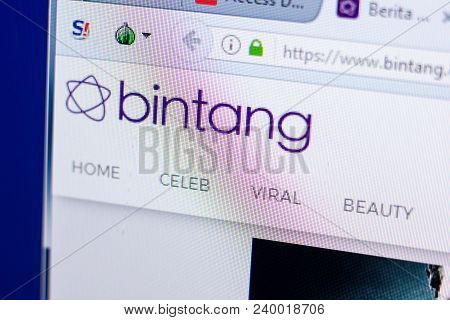 Ryazan, Russia - May 08, 2018: Bintang Website On The Display Of Pc, Url - Bintang.com