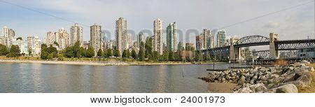 Vancouver Bc Skyline et Panorama du pont Burrard