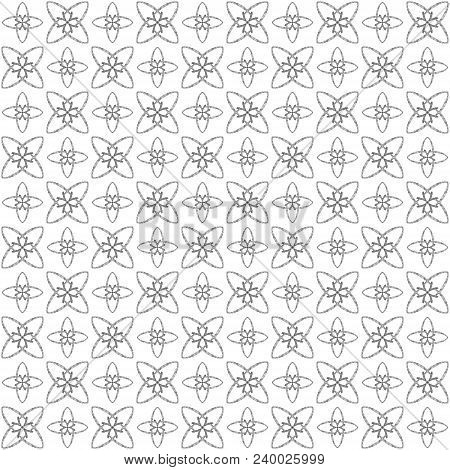 Seamless Abstract Black White Texture Fractal Patterns