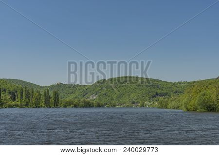 Valley Of River Labe Near Sebuzin Village In Spring Sunny Nice Day
