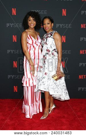 LOS ANGELES - MAY 6:  Ajiona Alexus, Regina King at the Netflix FYSEE Kick-Off Event at Raleigh Studios on May 6, 2018 in Los Angeles, CA