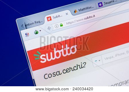 Ryazan, Russia - May 08, 2018: Subito Website On The Display Of Pc, Url - Subito.it