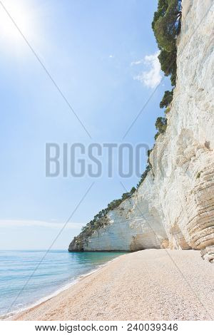 Vignanotica, Apulia, Italy - High Noon At The Gravel Beach Of Vignanotica