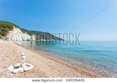 Vignanotica, Apulia, Italy - Traditional Rock Formations At The Beach Of Vignanotica