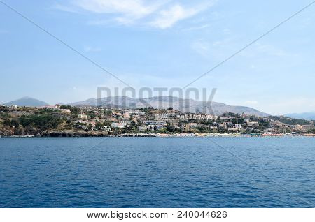 Panoramic View Of The City Of Scalea, Calabria, South Of Italy
