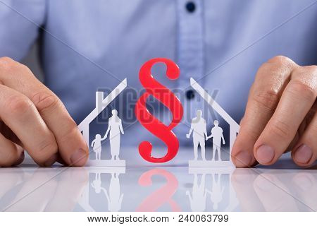 Close-up Of Red Paragraph Symbol