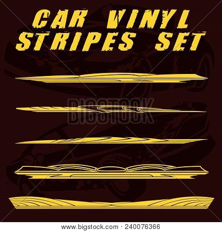 Tribal And Cool Car Stripe Set Top Print On Vinyl And Adhesive On Venicle