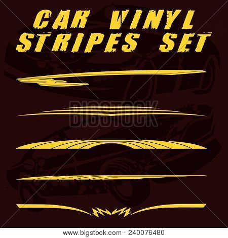 Tribal And Cool Car Stripe Set Top Print On Vinyl And Adhesive On Venicle