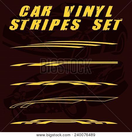 Tribal And Cool Car Stripe Set Top Print On Vinyl And Adhesive On Venicle