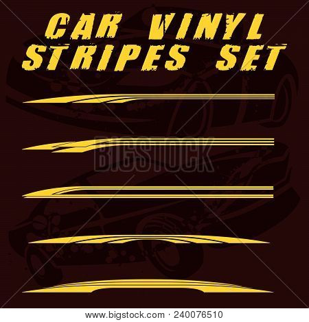 Tribal And Cool Car Stripe Set Top Print On Vinyl And Adhesive On Venicle