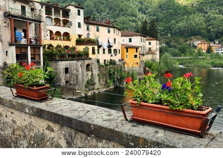 Bagni di Lucca, famous village for its hot springs and termal waters, Italy, Europe