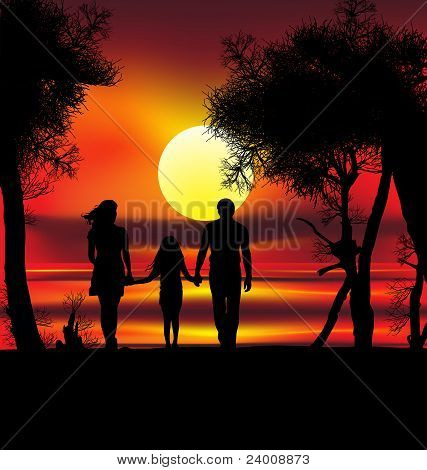 Rodina na Sunset