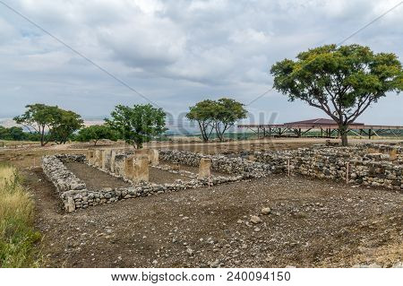 View Of Israelite Buildings Remains, In Tel Hazor National Park, A Unesco World Heritage Site In Nor
