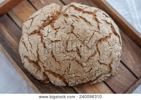 Home Made Rye Bread On A Table