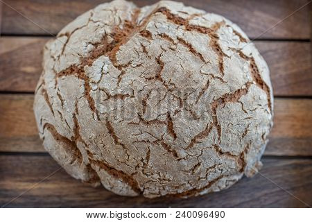Home Made Rye Bread On A Table